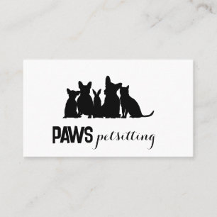 Carte De Visite Pet Silhouette Pet