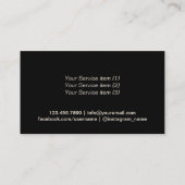 Carte De Visite Pet Sitter Monogramme Paw Empreinte de léopard mod (Dos)