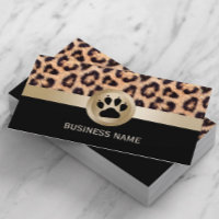 Pet Sitter Monogramme Paw Empreinte de léopard mod