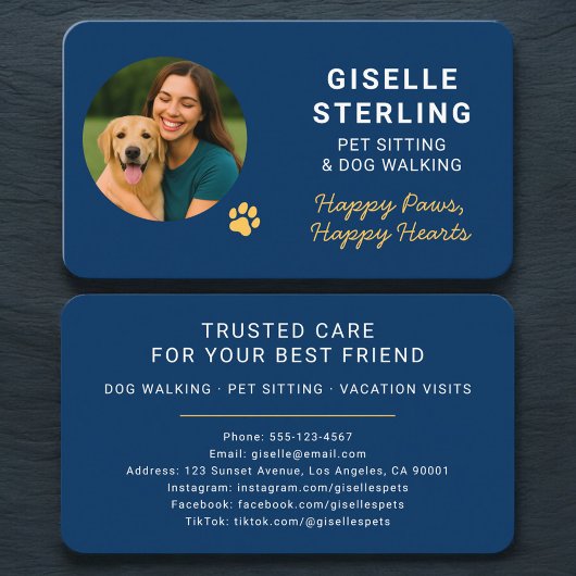 Carte De Visite Pet Sitting and Dog Walking