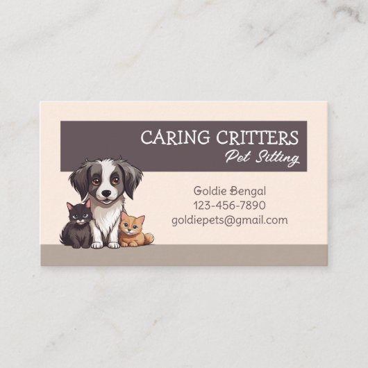 Carte De Visite Pet Sitting Business Card (Devant)