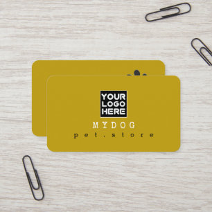 Carte De Visite Pet Store Chien Paw Logo moutarde