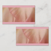 Carte de visite pétal de fleur rose (Devant / Derrière)