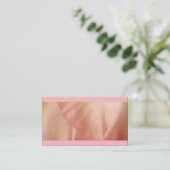 Carte de visite pétal de fleur rose (Debout devant)