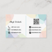 Carte de visite pétal papier (Dos)