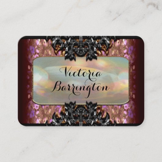 Carte De Visite Pétale 2,5" de Vermothe professionnel de perle (Devant)