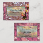 Carte De Visite Pétale rose 3,5" élégant x 2,5" (Devant / Derrière)