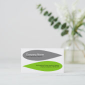 Carte De Visite Pétales alternatifs - Gris et Martien Vert (Debout devant)