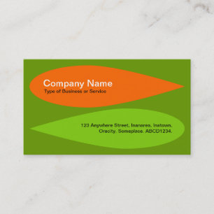Carte De Visite Pétales alternatifs - orange et vert
