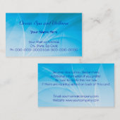 Carte De Visite pétales.bleu (Devant / Derrière)