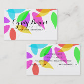 Carte De Visite Pétales colorés (Devant / Derrière)