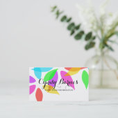 Carte De Visite Pétales colorés (Debout devant)