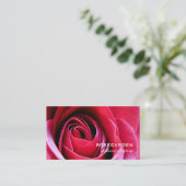Carte De Visite Pétales d'amour de rose rouge (Debout devant)
