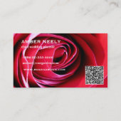 Carte De Visite Pétales d'amour de rose rouge (Dos)