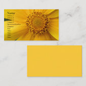 Carte De Visite Pétales de Fleurs Jaunes (Devant / Derrière)