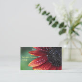 Carte De Visite Pétales de tournesol rouge Design du paysage flora (Debout devant)