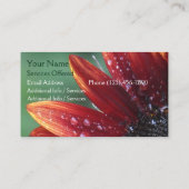 Carte De Visite Pétales de tournesol rouge Design du paysage flora (Dos)