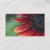 Carte De Visite Pétales de tournesol rouge Design du paysage flora (Devant)