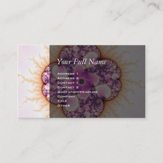 Carte De Visite Petallic - art de fractale (Devant)