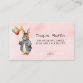 Carte De Visite Peter Rabbit Aquarelle Bébé Fille Déchets Raffle (Devant)