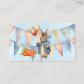 Carte De Visite Peter Rabbit Aquarelle Bébé Petit Chevalier Raffle (Dos)