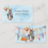 Carte De Visite Peter Rabbit Aquarelle Bébé Petit Chevalier Raffle (Devant / Derrière)