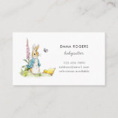 Carte De Visite Peter Rabbit Babysitter Nanny (Devant)