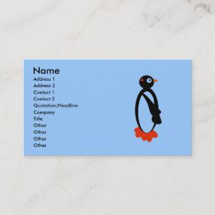 Carte De Visite peteypenguinsmall, nom, adresse 1, adresse 2,…