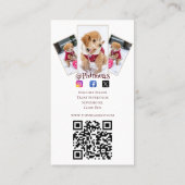 Carte De Visite Petfluencer à quatre photos (Dos)