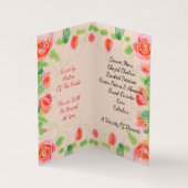 Carte De Visite Petit Accentuation Florale (Intérieur)