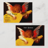 Carte De Visite PETIT ANGEL JOUER DE LA LUTE Musique Fabriquant Ch (Devant / Derrière)