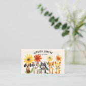 Carte De Visite Petit Animal assis, Joyeux Chat assis, Vétérinaire (Debout devant)