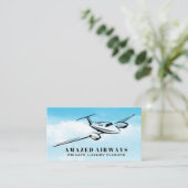 Carte De Visite Petit avion privé dans le ciel (Debout devant)
