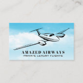 Carte De Visite Petit avion privé dans le ciel (Devant)
