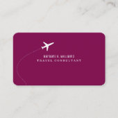 Carte De Visite Petit avion Voyage Consultant Vin (Devant)