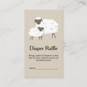 Carte De Visite Petit Baby shower d'agneau doux Billet