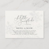 Carte De Visite petit baby shower d'hiver de flocon de neige appor (Devant)