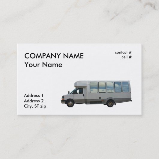 Carte De Visite petit bus touristique (Devant)