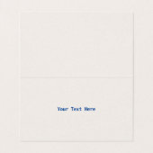 Carte De Visite Petit chant Oiseau rouge bleu sur Fleurs de Branch (Intérieur déplié)