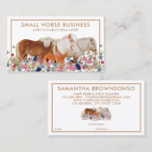 Carte De Visite Petit Cheval Équitation Nacre Rendez-vous sur le p (Devant / Derrière)