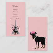 Carte De Visite Petit chien à Paris de le (Devant / Derrière)