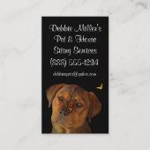 Carte De Visite Petit chien animal de compagnie et maison assis av (Devant)