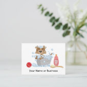 Carte De Visite Petit Chien Bain Animaux Grooming Chien Grooming (Debout devant)