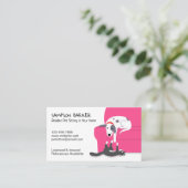 Carte De Visite Petit chien et chat avec animal de compagnie assis (Debout devant)