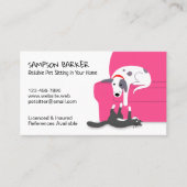 Carte De Visite Petit chien et chat avec animal de compagnie assis (Devant)