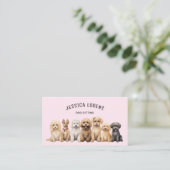 Carte De Visite Petit chien, Groomer pour animaux, Vétérinaire, Ch (Debout devant)