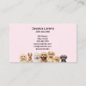 Carte De Visite Petit chien, Groomer pour animaux, Vétérinaire, Ch (Dos)