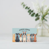 Carte De Visite Petit chien, Groomer pour animaux, Vétérinaire, Ch (Debout devant)