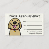 Carte De Visite Petit chien Jaune Lab Soins aux animaux de compagn (Devant)