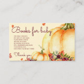 Carte De Visite Petit citrouille, chute laisse baby shower (Devant)